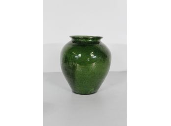 Old French Green Glazed Urn Provence Terracotta Pottery