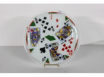 11' Plate With Playing Cards
