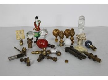 Assorted Lot Of Lamp Finials