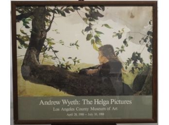 ANDREW WYETH 1988 Exhibition Art Poster Framed