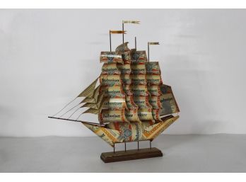 Budweiser Beer Can Sailing Ship Boat