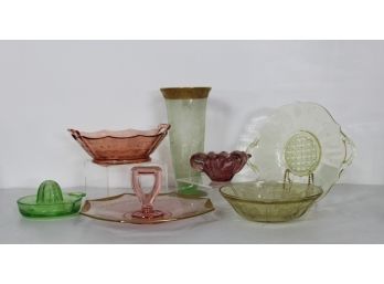 Group Lot Of Depression Glass