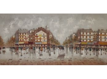 Paris France Impressionism Cityscape, Framed Wall Decoration Painting