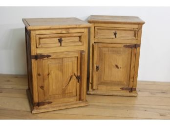 Pair Of Oak Side Stands