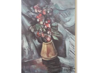Framed Vase Of Flowers -Maurice De Vlaminck