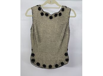Vintage Nora's Boutique Double Knit & Beaded Top.
