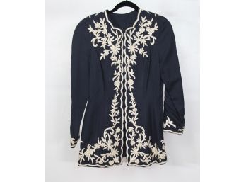 Vintage Blue Embroidered Jacket
