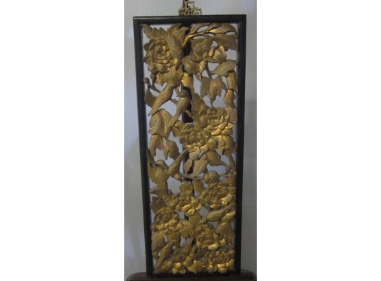Vintage Carved Oriental Panel