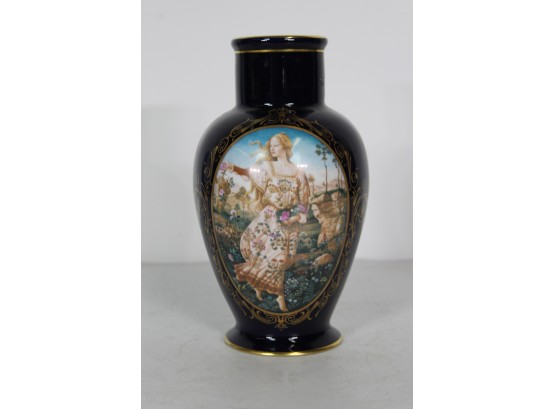 Richard Ginori Primavera Limited Edition 10' Victorian Girl Cobalt Vase