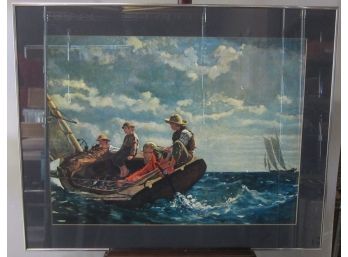 Framed Winslow Homer A Fair Wind Sailing Boys Print