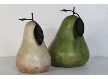 Pair Of Large Pear Accent