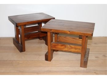 Pair Of Wood Stands