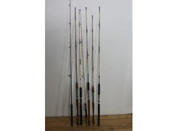 Group Lot Of Vintage Fishing Poles