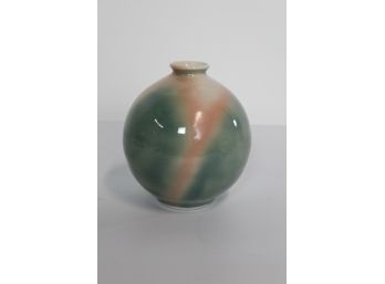 Signed Pottery Vase 6 1/2'
