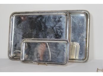 3 Silverplated Trays