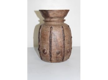 Wooden Like Vase 9 1/2'H