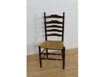 Single Country Brown Rush Ladder Back Farmhouse  Chair
