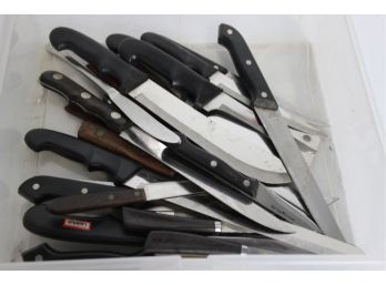 Box Lot  Of Used Knives