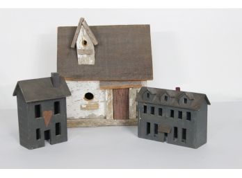 Three Wooden Bird House