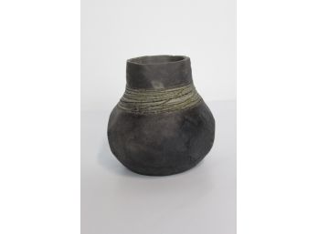 Signed Pottery Vase -6 1/2'H