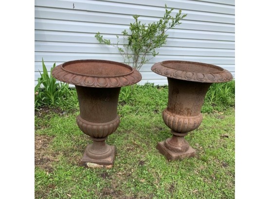 Pair Of Cast Iron Planters  / Good Quality