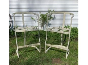 Pair Of Vintage Barrel Bar Chairs