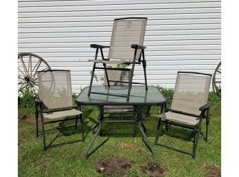 Patio Table With Folding Chairs