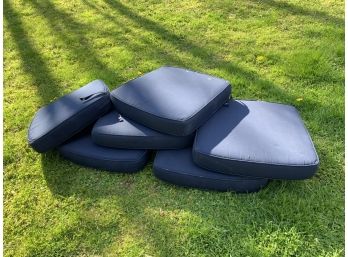 6 Blue Cushions - 21 1/2'W X 20'D