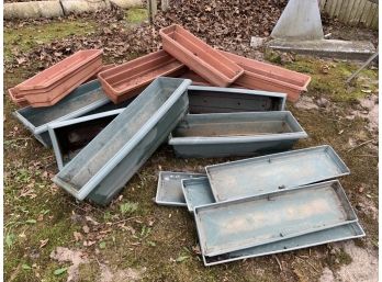 Group Lot Of Planters- Plastic