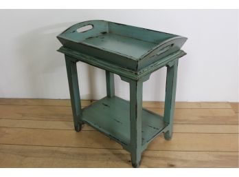 Decorative  Painted Wooden Tray Table