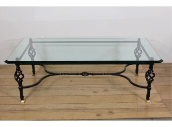 Wrought Iron Base Coffee Table