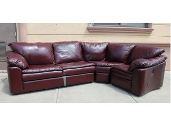 Sealy Sleeper Leather Sectional  Sofa