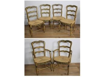 Set Of 6  Country French Style Chairs
