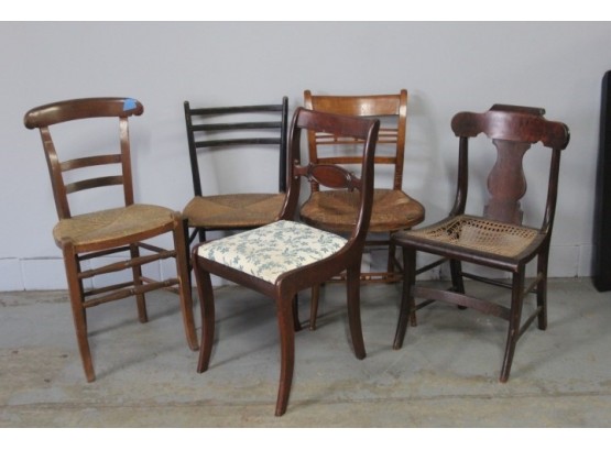 Group Lot Of Vintage Chairs