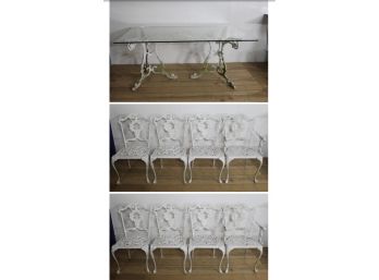 Patio Aluminum Table With 8 Chairs