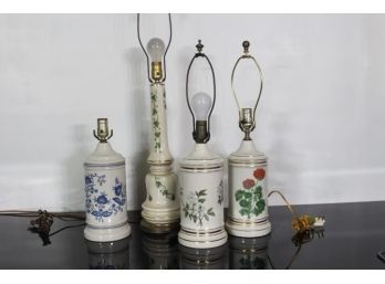 Group Lot Of 4 Lamps