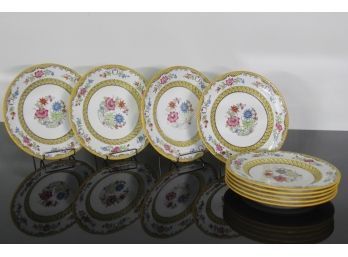 9 Tiffany & Co New York Plates Made In England #8455 Floral 8'