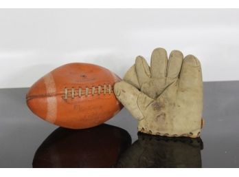 Vintage Football & Vintage  Baseball Glove