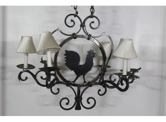 Iron Rooster Light Fixture 33'H X 31'W