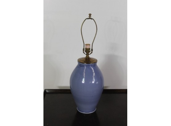 Blue Pottery Table Lamp 27'H