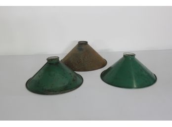 3 Old Lamp  Metal Shades