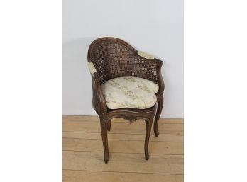 Antique French Cane Back 19th Century Corner Chair