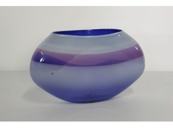 Unsigned Art Glass Vase  8'H X 13'W
