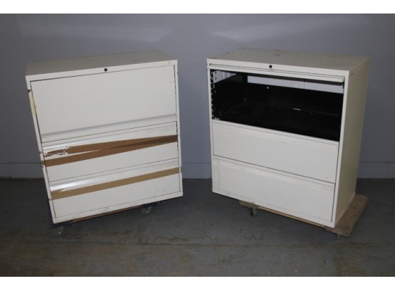 Pair Of Metal File Cabinets