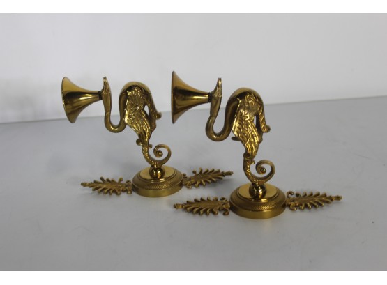 Pair Of Brass Candle Sconce #1