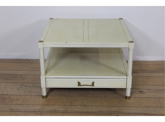 Modern White One Drawer Coffee Table