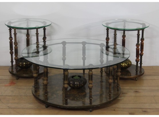 Set Of Vintage Coffee Table & End Tables
