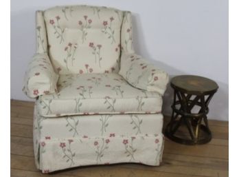 Single Floral Accent Chair