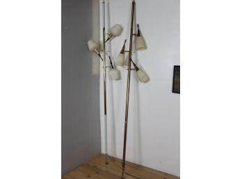 2  Light Mid Century Modern Spring Tension Pole Floor Lamps