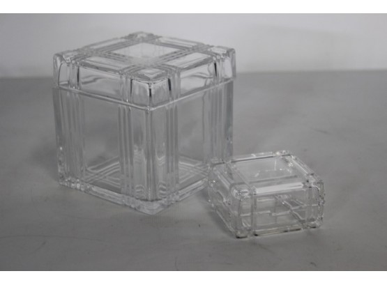Pair Of Glass Jewelry Box